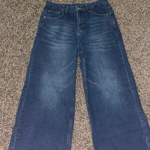 Mens Vintage Y2K Crafted NYC Wide Leg Baggy Flare Jeans Men 32x34 Brand New!